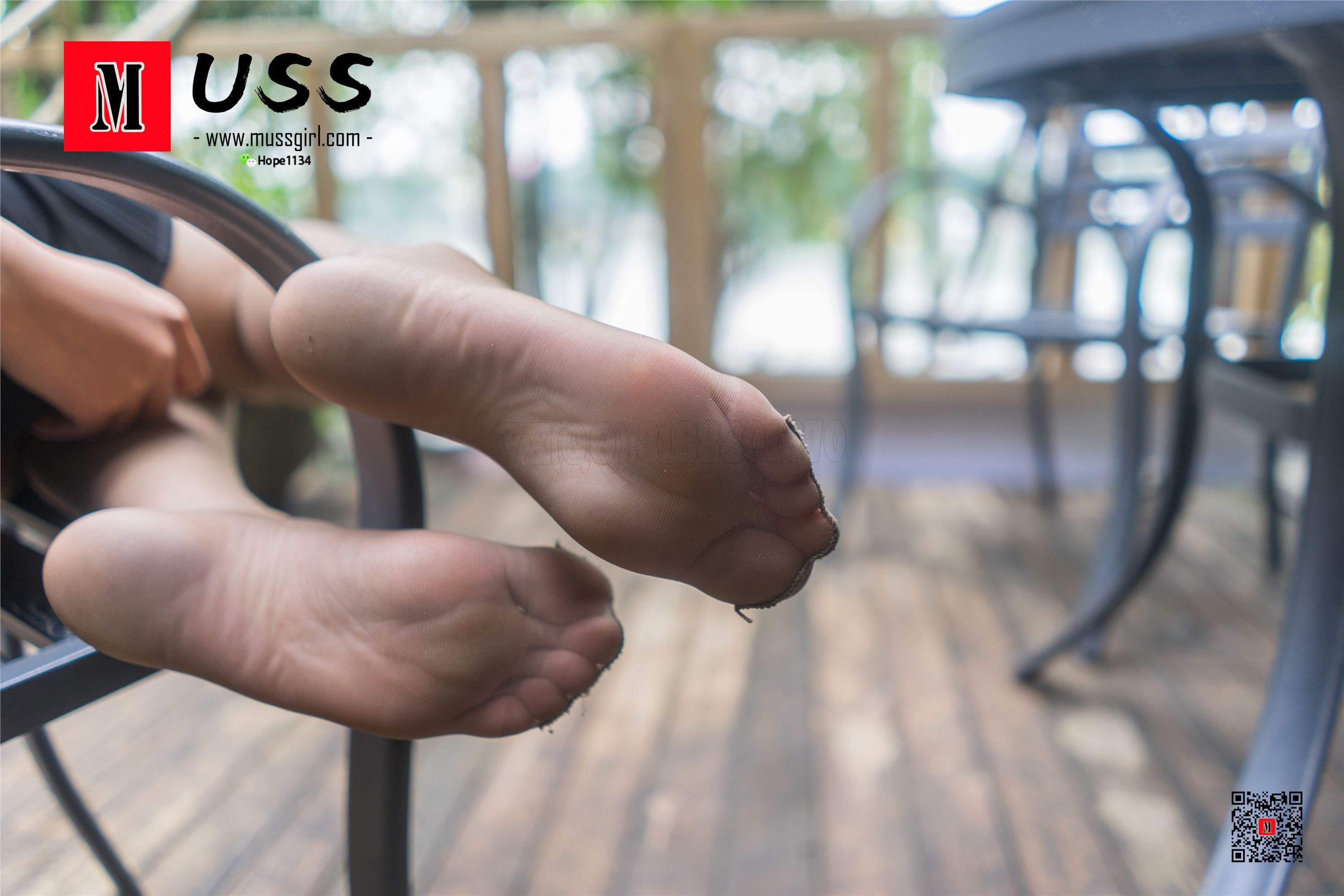 MussGirl慕丝女郎  NO.267-院落一角的黑丝足迹